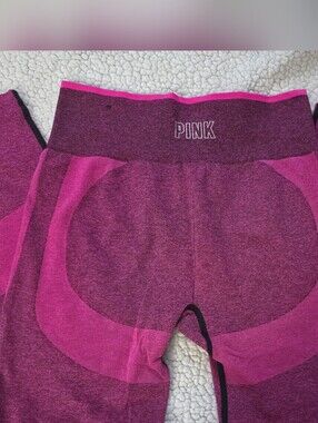 PINK Victoria's Secret Hot Pink Seamless Women's Workout Leggings